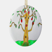 de heer Appletree kerstversiering Keramisch Ornament (Rechts)