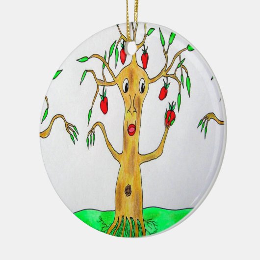 de heer Appletree kerstversiering Keramisch Ornament (Links)