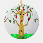 de heer Appletree kerstversiering Keramisch Ornament (Achterkant)