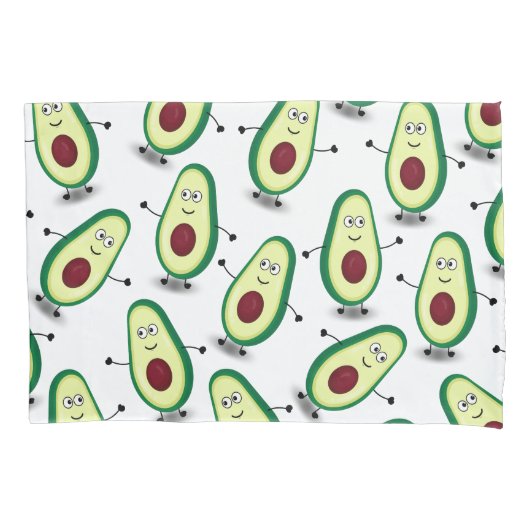 de heer Avocado Pattern Kussensloop (Voorkant)