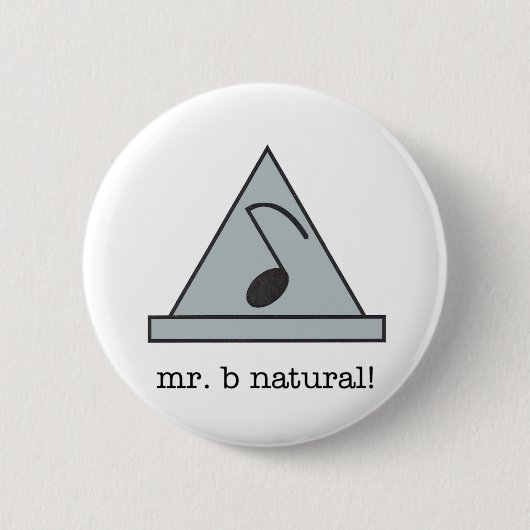 de heer b natuurlijk! knoop ronde button 5,7 cm (Voorkant)
