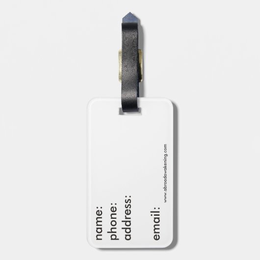 de heer Bagage label (Achterkant verticaal)