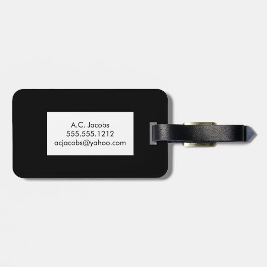 de heer Bagagelabel (Achterkant horizontaal)