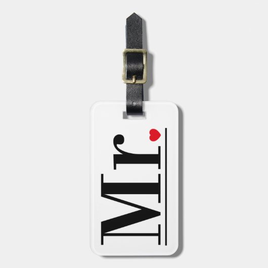 de heer Bagagelabel (Voorkant verticaal)