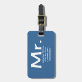 de heer Bagagelabel (Voorkant verticaal)