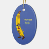 De heer Banana is niet geamuseerd - voeg jouw name Keramisch Ornament (Links)
