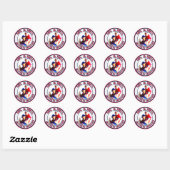 de heer Baseball-Stickers-Envelope Seals-HOWARD Ronde Sticker (Vel)