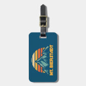 De heer Bierstadt Colorado Retro Turquoise Bagagelabel (Voorkant verticaal)