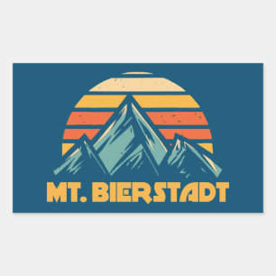 De heer Bierstadt Colorado Retro Turquoise Rechthoekige Sticker