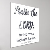 De Heer Bijbel Verse Black & White 12 X 12 Folie Afdrukken (Laagn)