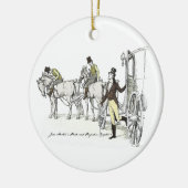 de heer Bingley Arrives Jane Austen Pride en Preju Keramisch Ornament (Links)