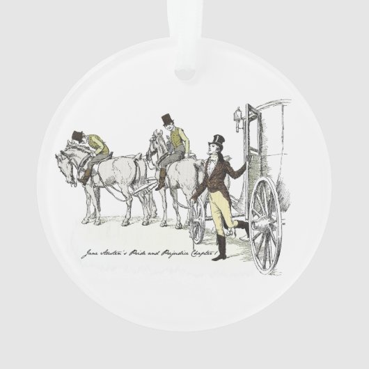 de heer Bingley Arrives - Jane Austen Pride & Prej Ornament (achterkant)