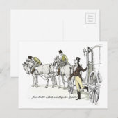 de heer Bingley Arrives, Jane Austen Pride & Preju Briefkaart (Voorkant / Achterkant)