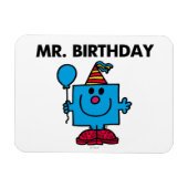 de heer Birthday | Happy Birthday-ballon Magneet (Horizontaal)