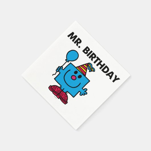 de heer Birthday | Happy Birthday-ballon Servet (Hoek)