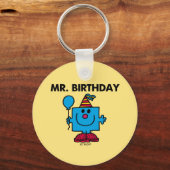 de heer Birthday | Happy Birthday-ballon Sleutelhanger (Voorkant)