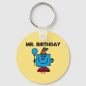 de heer Birthday | Happy Birthday-ballon Sleutelhanger (Achterkant)