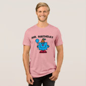 de heer Birthday | Happy Birthday-ballon Tri-Blend Shirt (Voorkant volledig)