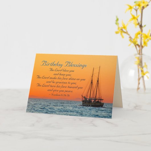 De Heer Bless Bless You Kaart (Gele Bloem)