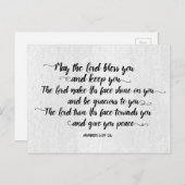 De Heer Bless jou en Keep You Briefkaart (Voorkant / Achterkant)