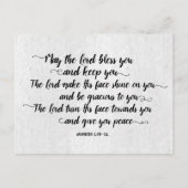 De Heer Bless jou en Keep You Briefkaart (Voorkant)