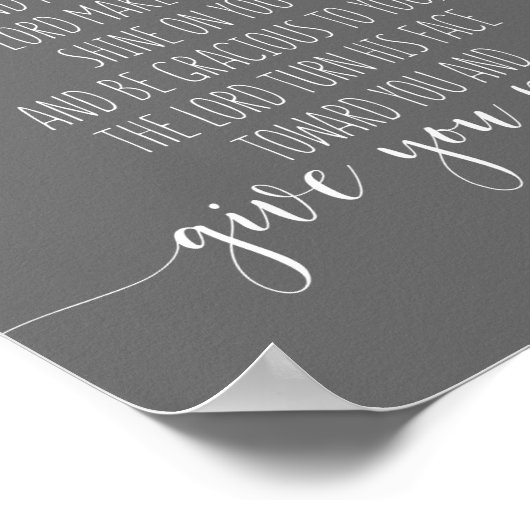 De heer Bless You and Keep you, nummers 6:24-26 Poster (Hoek)