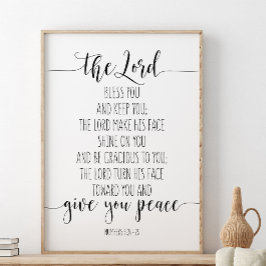 De heer Bless You and Keep you, nummers 6:24-26 Poster