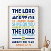 De heer Bless You and Keep you, nummers 6:24-26 Poster