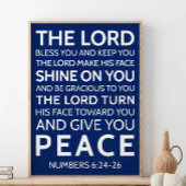 De heer Bless You and Keep you, nummers 6:24-26 Poster
