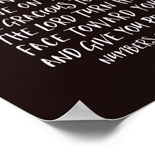 De heer Bless You and Keep you, nummers 6:24-26 Poster (Hoek)