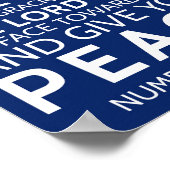 De heer Bless You and Keep you, nummers 6:24-26 Poster (Hoek)