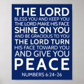 De heer Bless You and Keep you, nummers 6:24-26 Poster (Voorkant)