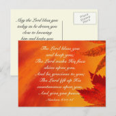 De Heer Bless You, de herfst laat Thanksgiving Feestdagenkaart (Voorkant / Achterkant)