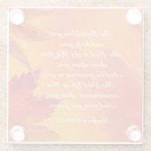 De Heer Bless You, de herfst laat Thanksgiving Glazen Onderzetter (Achterkant)