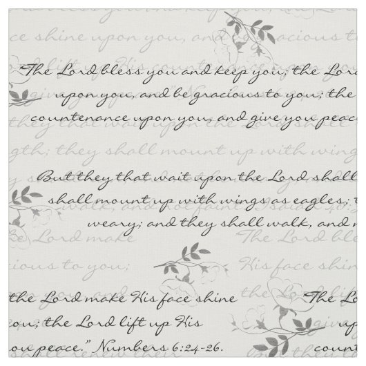 De Heer Bless You en Keep You Blessing Stof (Swatch)