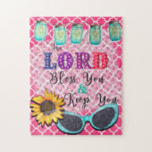 De heer Bless You en Keep You Religieuze Art Legpuzzel (Verticaal)