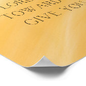 De heer Bless You Modern Yellow Abstract Design Poster (Hoek)