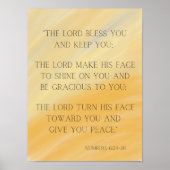 De heer Bless You Modern Yellow Abstract Design Poster (Voorkant)