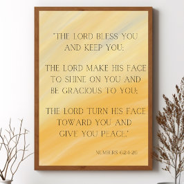 De heer Bless You Modern Yellow Abstract Design Poster