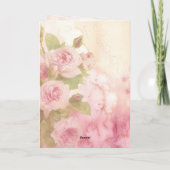 De Heer Bless You Roze Floral Kaart (Achterkant)