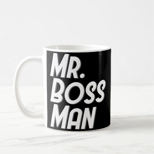 de heer Boss Man Funny Male Coffee Mok Gifts (Links)