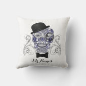 de heer Botten Fun  Sugar Skull Design Kussen (Achterkant)