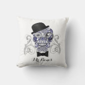 de heer Botten Fun  Sugar Skull Design Kussen (Voorkant)
