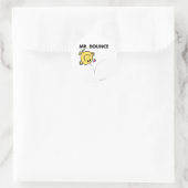 de heer Bounce | Klassieke post Ronde Sticker (Tas)