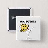 de heer Bounce | Klassieke post Vierkante Button 5,1 Cm (Voorkant /achterkant)