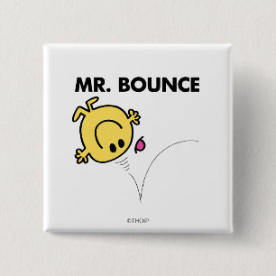 de heer Bounce Klassieke post Vierkante Button 5,1 Cm