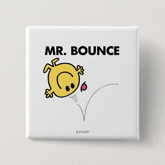 de heer Bounce | Klassieke post Vierkante Button 5,1 Cm (Voorkant)