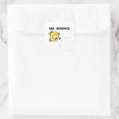 de heer Bounce | Klassieke post Vierkante Sticker (Tas)