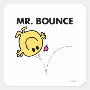 de heer Bounce   Klassieke post Vierkante Sticker