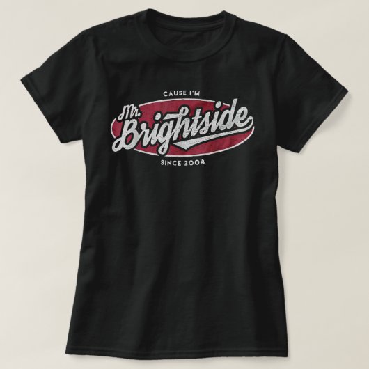 de heer Brightside T-shirt Gift for Music Lovers (Design voorkant)